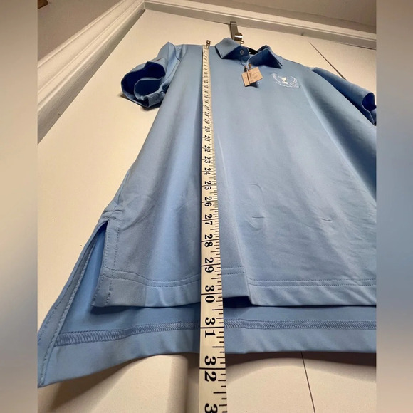 Peter Millar - Blue Polo Golf Shirt - Timber Tech Cup - size large NWT - Picture 11 of 15